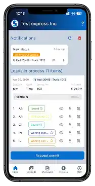 Omni Star CRM system interface on a mobile phone