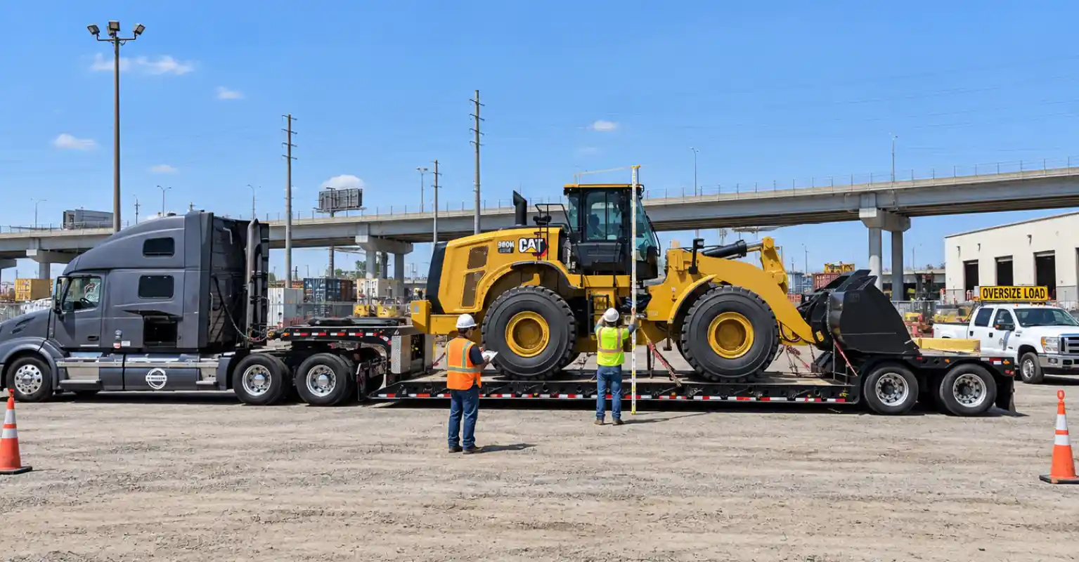 Truck and cargo height measurement required for overheight permit