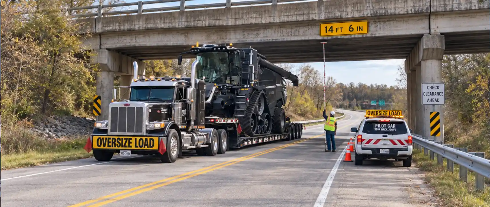 Verificación del gálibo de puentes para una carga con exceso de altura antes de la aprobación del permiso para carga sobredimensionada